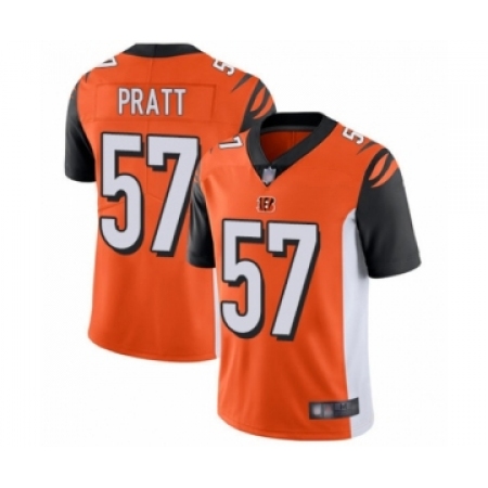 Men's Cincinnati Bengals #57 Germaine Pratt Orange Alternate Vapor Untouchable Limited Player Football Jersey