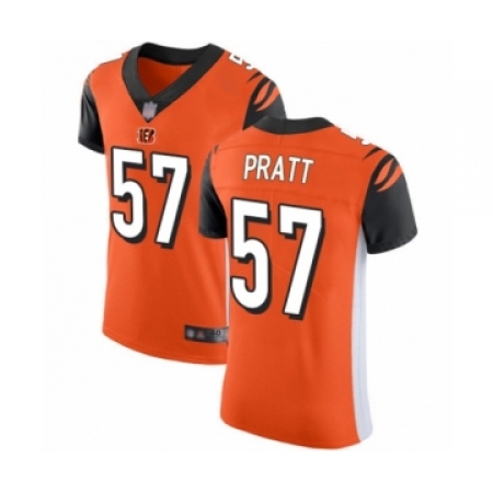 Men's Cincinnati Bengals #57 Germaine Pratt Orange Alternate Vapor Untouchable Elite Player Football Jersey