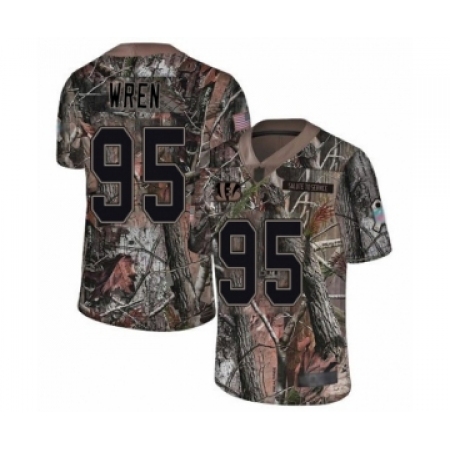 Youth Cincinnati Bengals #95 Renell Wren Limited Camo Rush Realtree Football Jersey