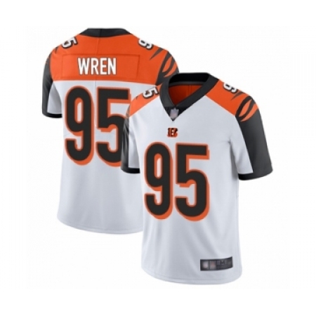 Youth Cincinnati Bengals #95 Renell Wren White Vapor Untouchable Limited Player Football Jersey