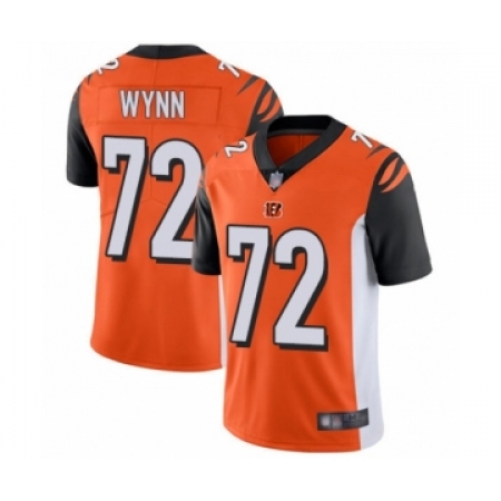 Youth Cincinnati Bengals #72 Kerry Wynn Orange Alternate Vapor Untouchable Limited Player Football Jersey