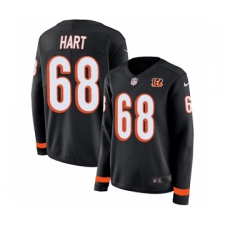 Women's Nike Cincinnati Bengals #68 Bobby Hart Limited Black Therma Long Sleeve NFL Jersey